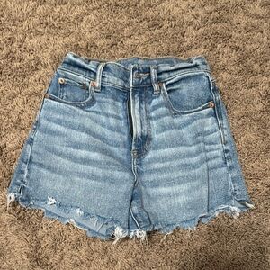 American Eagle Outfitters Blue Jean Shorts Distressed Hem